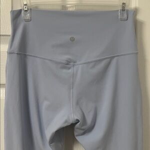 Lululemon Align High Waisted No Seam Soft/Ice Blue Crop Leggings - size 10